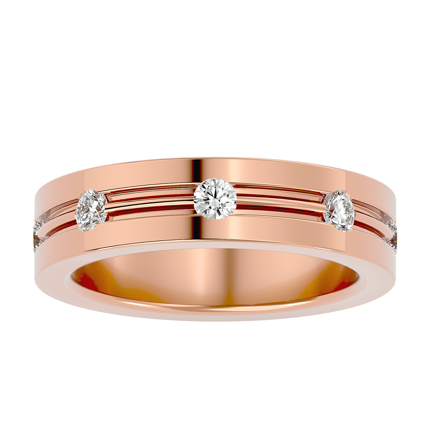 Brigitte Mens Studded  Ring